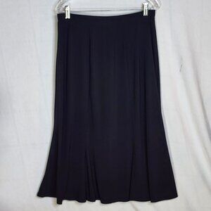 B-Slim Woman Black Poly Span Built in Slim Shorts Formal Mid Length Skort Sz 1X